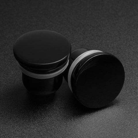 Black PVD Single Flare Dead Stretching Plug