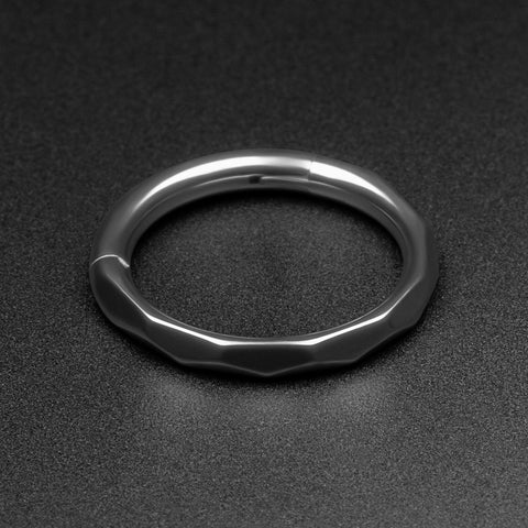 Faceted Titanium Hinged Segment Ring