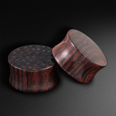 Hammered Sono Wood Double Flare Plug