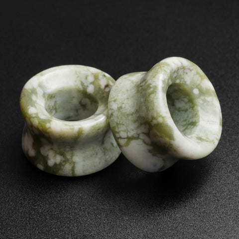 Peace Jade Double Flare Concave Stone Tunnel