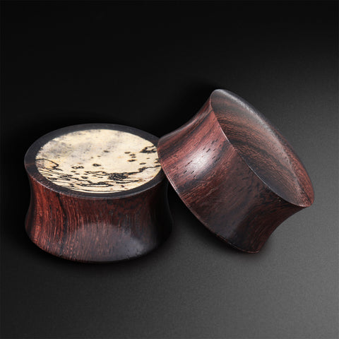 Sono Wood Double Flare Concave Plug With Tamarind Wood Inlay