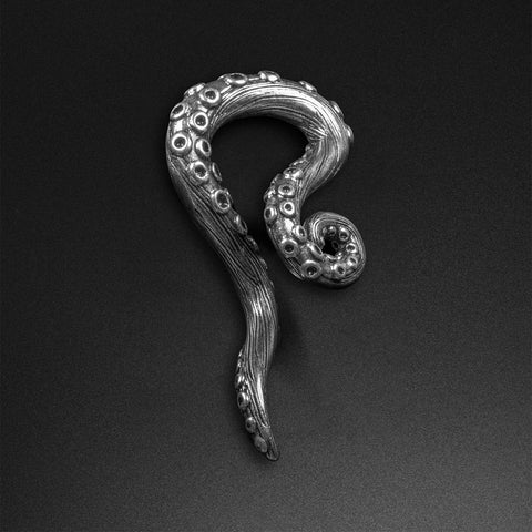 Twisted Tentacle Surgical Steel Ear Weight Flat