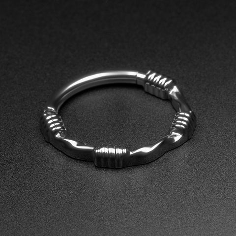 Wire Twist Titanium Septum Clicker Ring