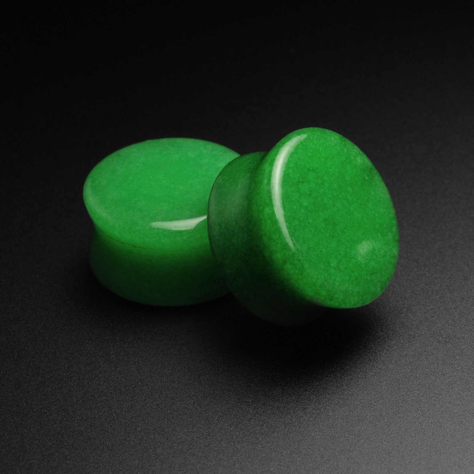 Dyed Green Jade Double Flare Stone Plug | Jade Plugs – Stretch It