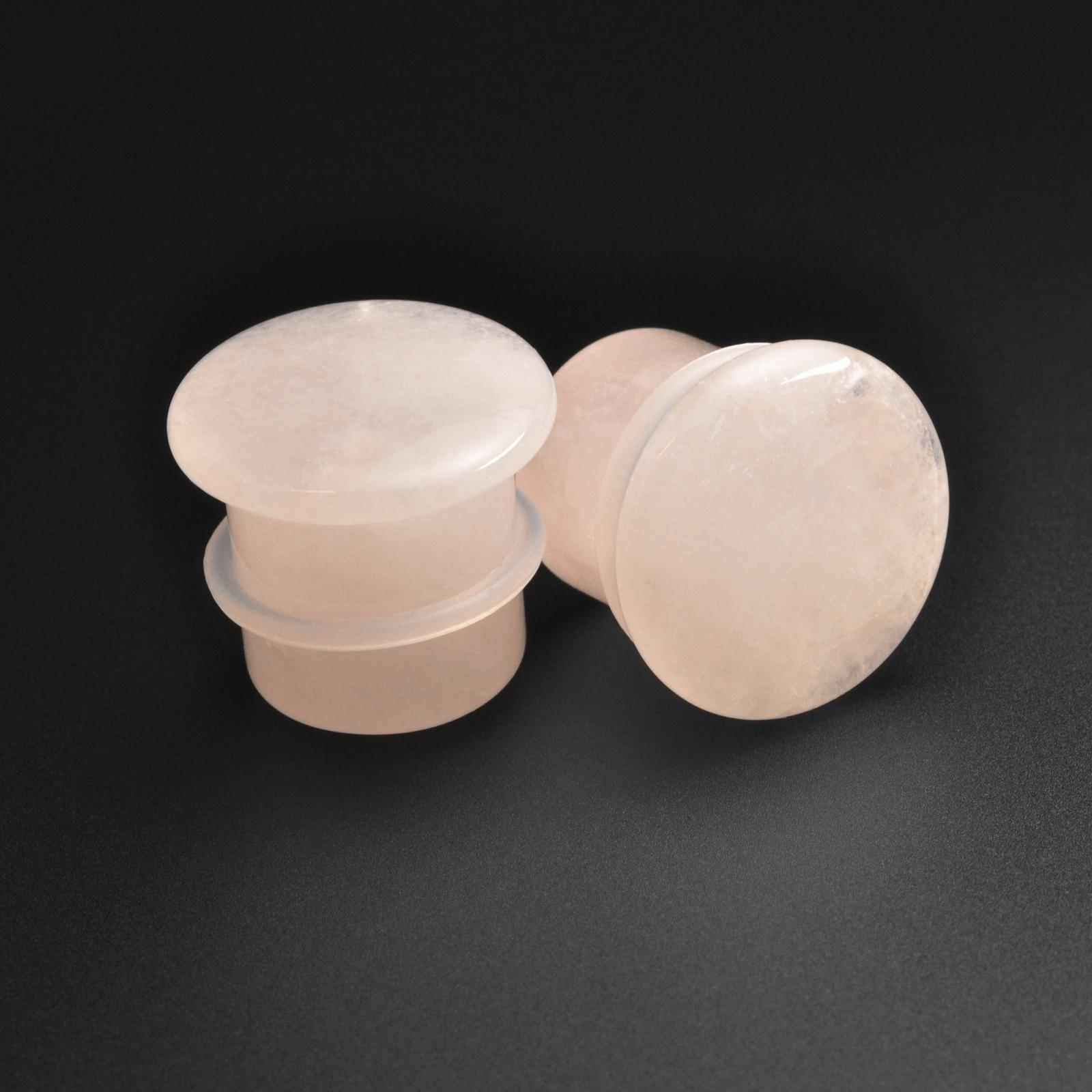 Rose Quartz Single Flare Convex Stone Plug – Stretch It Body Jewellery